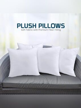 NWT Utopia Bedding Throw Pillows, Decorative 14x14 Pillow Inserts, Set of 4